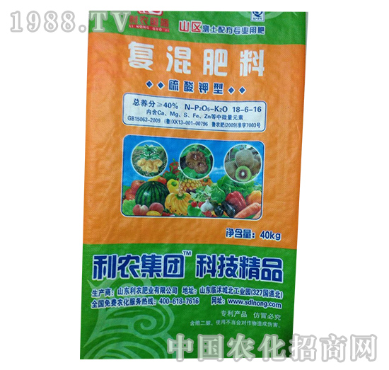 硫酸鉀型復混肥料18-6-16-益生源