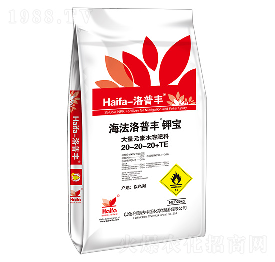 大量元素水溶肥料20-20-20+TE-海法洛普豐·鉀寶-海法