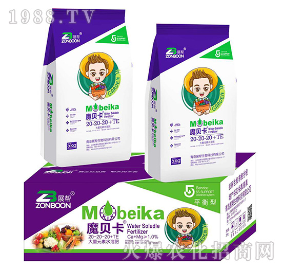 平衡型大量元素水溶肥20-20-20+TE-摩貝卡-展幫生物