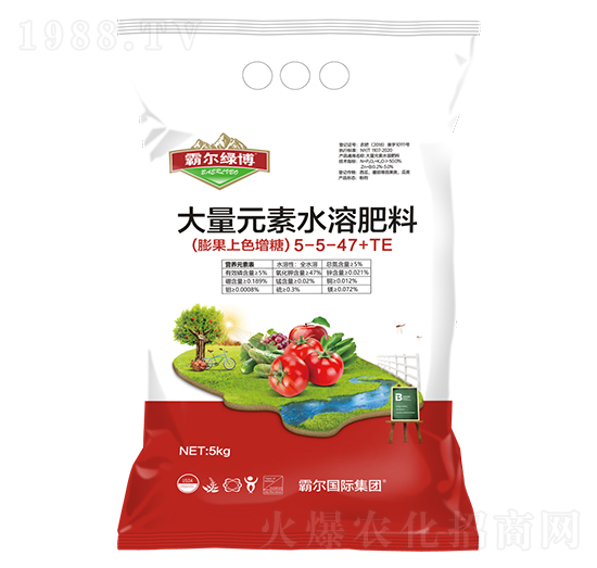 大量元素水溶肥料5-5-47+TE-霸爾綠博