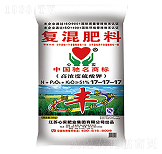 高濃度硫酸鉀復(fù)混肥料17-17-17-心實集團