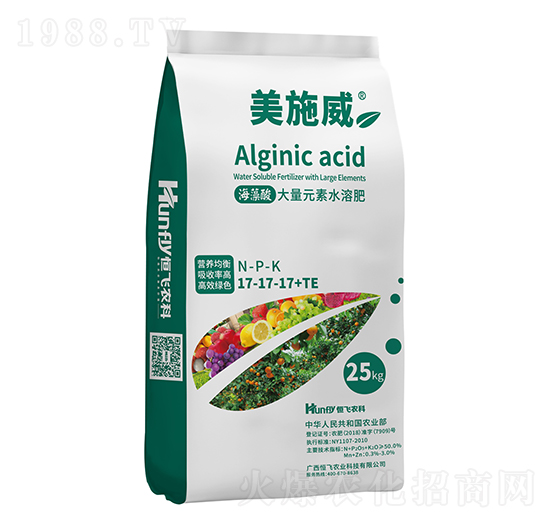 海藻酸大量元素水溶肥17-17-17+TE-美施威-恒飛農(nóng)業(yè)
