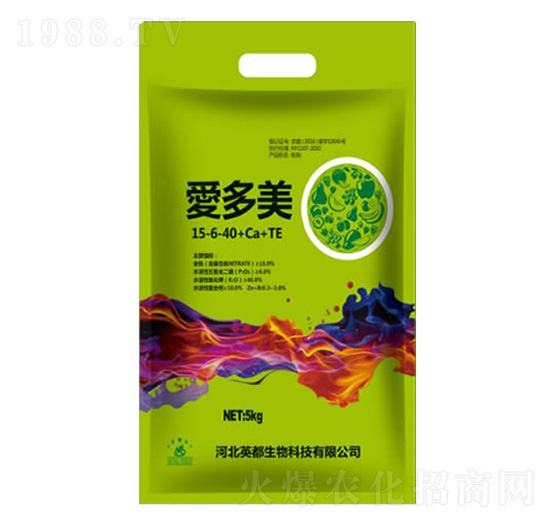 高鉀型大量元素水溶肥料15-6-40+Ca+TE 愛(ài)多美 英都生物