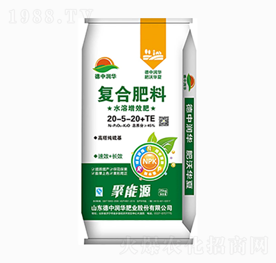 高塔硝硫基復(fù)合肥料20-5-20+TE-聚能源-德中潤(rùn)華