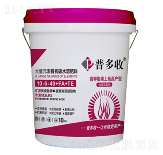 大量元素有機(jī)碳水溶肥料10-6-40+FA+TE-普多收