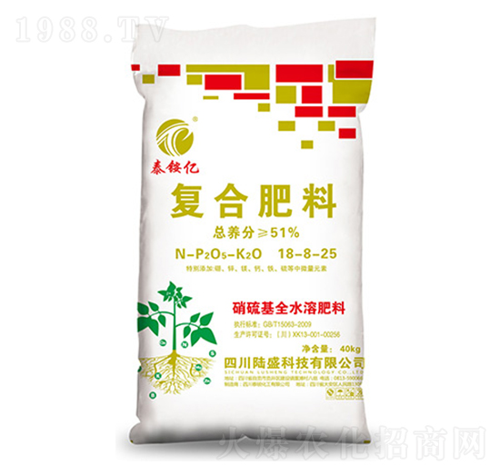 硝硫基全水溶復(fù)合肥料18-8-25-泰銨億-陸盛科技