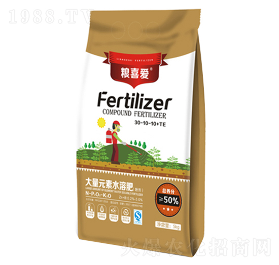 大量元素水溶肥30-10-10+TE-糧喜愛-中盛肥業(yè)