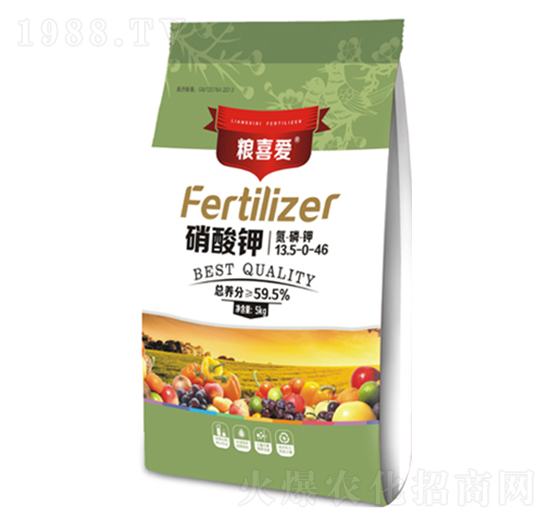 硝酸鉀水溶肥13.5-0-46-糧喜愛(ài)-中盛肥業(yè)