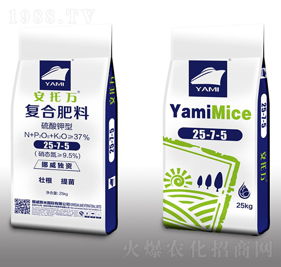 硫酸鉀型復(fù)合肥料25-7-5-安托萬(wàn)-雅米作物