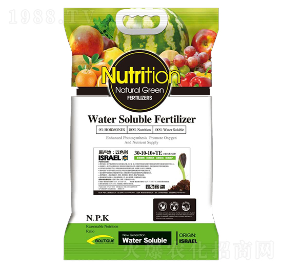 以色列純進(jìn)口水溶肥30-10-10+TE-普創(chuàng)