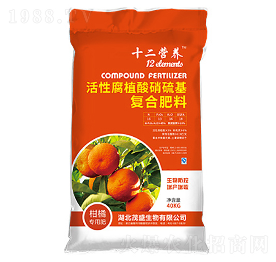 柑橘專用活性腐植酸復(fù)合肥料-十二營養(yǎng)-茂盛生物