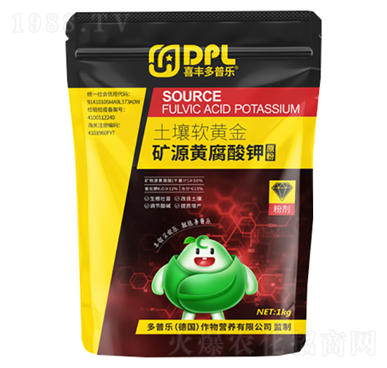 礦源黃腐酸鉀原粉-土壤軟黃金-多普樂
