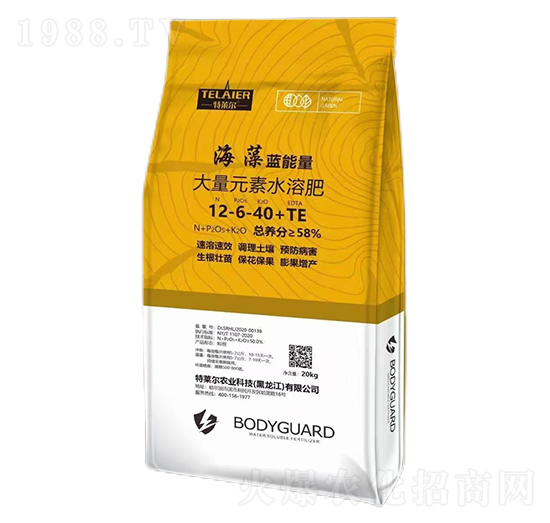 大量元素水溶肥料12-6-40+TE-海藻藍(lán)能量-特萊爾-中農(nóng)