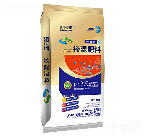 玉米適用摻混肥料26-10-12-一遍肥-助民豐-中億農業(yè)