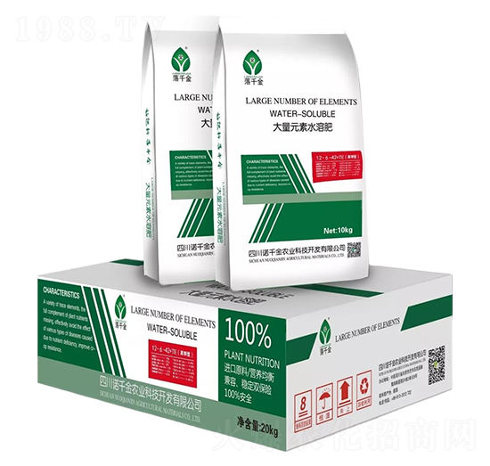 高鉀型大量元素水溶肥料12-6-42+TE-諾千金農業(yè)