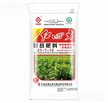 桑樹(shù)專用純硫酸鉀復(fù)合肥料21-7-12-紅四方